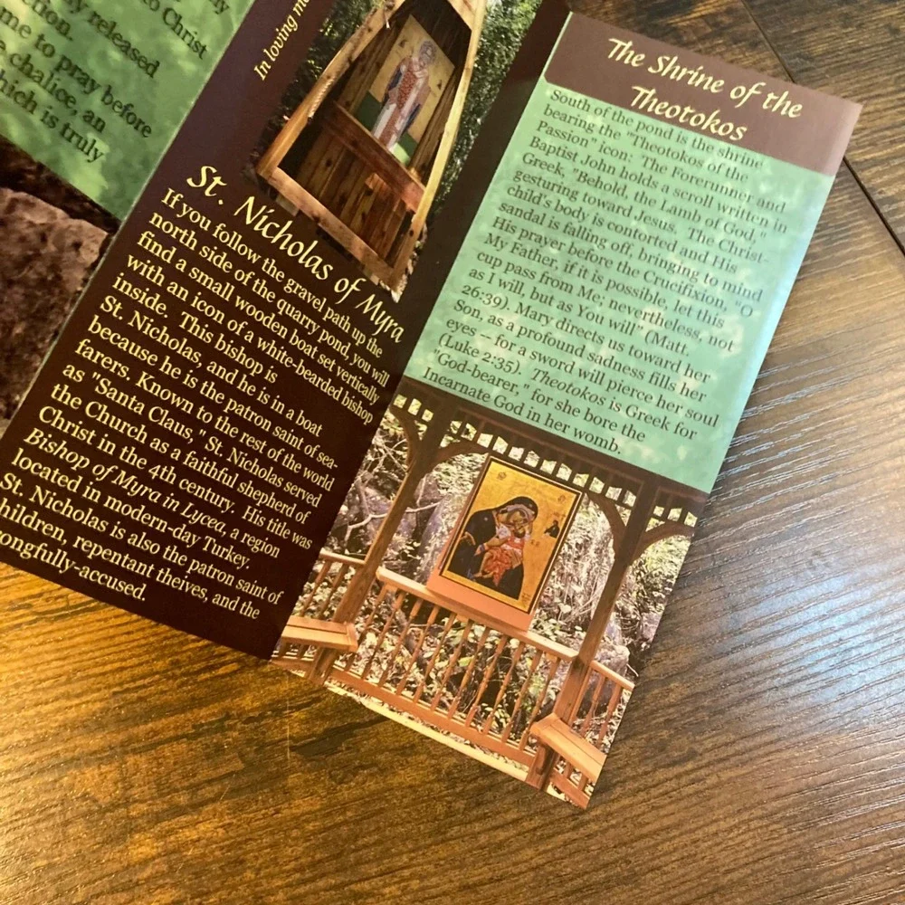 Prayer Shrines All Saints Indiana Orthodox Brochure Myra Theotokos Anastasia